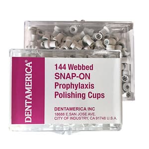 Dentamerica Disposable Prophy Cups, Snap-On, 6-Webbed, Medium-Soft, White, 144/Pk, #403 thumbnail 10