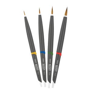 Renfert Genius Porcelain Brush Set, Natural Bristle, Sizes 2, 4, 6, 8, 4 Brushes per Set thumbnail 2
