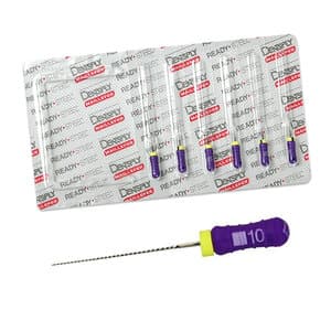 Ready-Steel C+ Stainless Steel Hand File, 21 mm, #10, Purple, 6/Pk, 6701021 thumbnail 9
