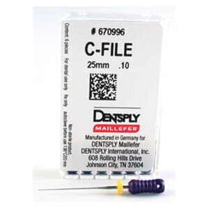 Maillefer C-Files, Stainless Steel, Size #10, 25 mm, Purple, 6/Pk, 670996 thumbnail 17