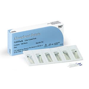 Dentsply Maillefer Absorbent Paper Points, .02 Taper, Size #50, Sterile Cell Pack, 180/Pkg - Absorbent Paper Points .02 Taper #50 Sterile Cell Pack Pkg/180 - Image 1