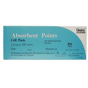 Dentsply Sirona Maillefer Absorbent Paper Points, #40, .06 Taper, Sterile, Cell Pack, 180/Pk, 670198 thumbnail 10