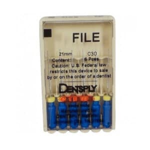 Dentsply Maillefer K-Files, Size #35, 21mm, Stainless Steel, Color Coded Green, 6/Pack, #671106 thumbnail 8