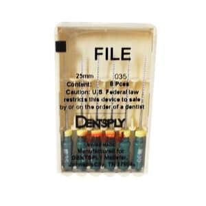 Maillefer K-File #35, 25mm, Green, Stainless Steel, 6/Pack, 671136 thumbnail 10