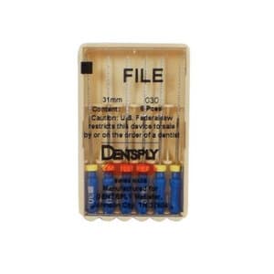 Maillefer Stainless Steel K-Files, Size 30, 31 mm, Blue, 6/Pack, 671165 thumbnail 5