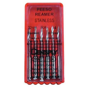Dentsply Maillefer Peeso Reamers, Stainless Steel, Size #4, 32mm, Right Angle, 6/Pk, 671513 thumbnail 3