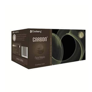 Cranberry Carbon ASTM Level 3 Earloop Face Mask, 4-Ply, Black, One Size, 50/Box, C2900K thumbnail 15
