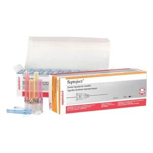 Septodont Septoject Dental Hypodermic Needle, 27 Gauge Short, Orange Plastic Hub, 100/Bx - SeptoJect 27ga Short Orange Plastic Hub (100) - Image 1