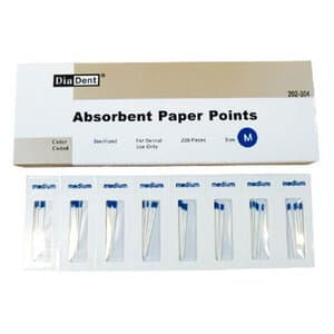 Diadent Absorbent Paper Points, Accessory Size Medium, Non-Marked, .02 Taper, Cell Pack, 200/Pk, 202-304 thumbnail 9