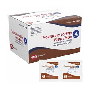 Dynarex Povidone Iodine 10% Prep Pads, Medium, 100/Box, 1108 thumbnail 9