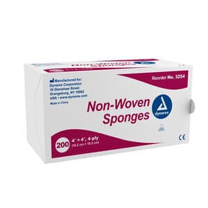 Dynarex 3254 Non-Woven Gauze Sponges, 4" x 4", 4-Ply, Non-Sterile, 2000/Case thumbnail 2