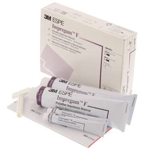 3M Impregum F Polyether Impression Material, Medium Body, Hand Mix, Double Pack, 2 x 120 mL Base Tubes, 2 x 15 mL Catalyst Tubes, 1 Mixing Pad, 31712 thumbnail 10