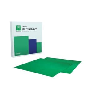 Hygenic Latex Dental Dam, 5" x 5", Green, Medium Gauge, Powder-Free, Box of 52 - Hygenic Latex Dam 5x5 Green Medium (52) - Image 1