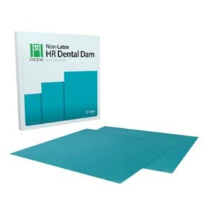 Hygenic HR Non-Latex Dental Dam, 6" x 6", Teal, Medium Gauge, Box of 15 - Hygenic HR Non-Latex Dam 6x6 Teal Medium (15) - Image 1