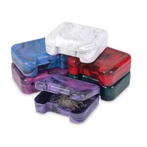 Practicon Paradise Cosmic Retainer Cases, Dark Assorted Colors, Vented Snap-Close, 24/Bag, 7145311 thumbnail 7