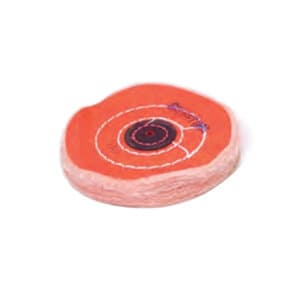 Dixon/Grobet Rag Muslin Buffs, 5" x 42 Ply, Orange, #17.526 - RAG MUSLIN BUFFS 5x42 PLY ORANGE #17.526 - Image 1