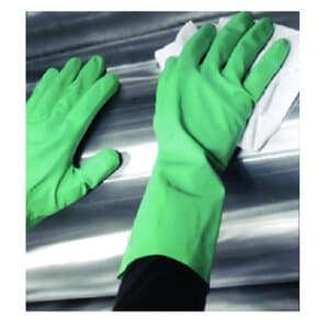 Showa Nitrile Utility Gloves, Heavy Duty, Powder-Free, Latex-Free, Green, Medium, 13-inch, 15 mil, 1 Pair, #500-7025-03 thumbnail 3