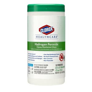 Clorox Healthcare Hydrogen Peroxide Cleaner Disinfectant Wipes, 6.75" x 5.75", 155 Wipes/Can, EPA 67619-25 thumbnail 8