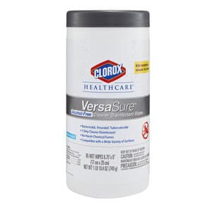 Clorox Healthcare VersaSure AF Disinfectant Wipes, Non-Bleach, 6.75" x 8", 85 Wipes/Canister, 6 Canisters/Case thumbnail 6
