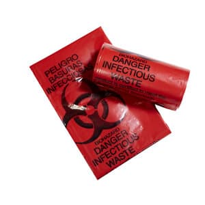 Infectious Waste Bags, 4 Gallon, Red, Biohazard Symbol, 25/Roll, IWB4 thumbnail 4