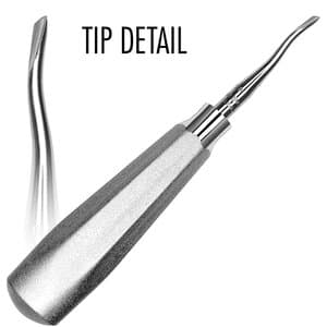 Hu-Friedy 77R Serrated Surgical Elevator, Single End, #510 Large Tapered Hexagon Handle, E77R thumbnail 10