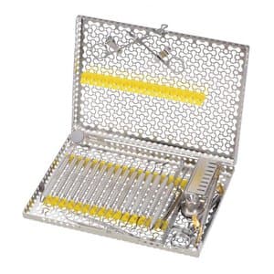 Hu-Friedy IMS Infinity Series 12-Instrument Cassette with Accessory Area, Green, 11" x 1.25" x 8", IMN4129 thumbnail 4