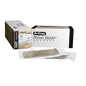 Hu-Friedy Perma Sharp Chromic Gut Absorbable Suture, 4-0, 27", C-6 Reverse Cutting 3/8 Circle Needle, 12/Box, PSN635C thumbnail 10