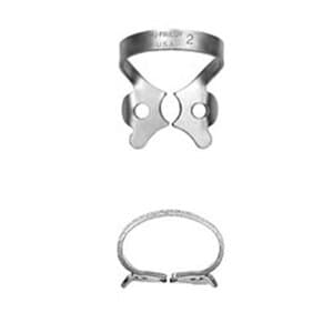 Hu-Friedy Satin Steel Rubber Dam Clamp, #2, Winged, Premolars, 1/Pk, RDCM2 thumbnail 11