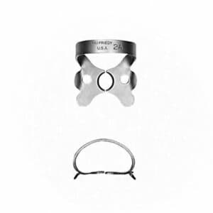 Hu-Friedy Satin Steel Rubber Dam Clamp, #2A, Winged, Larger Premolars, Matte Finish, 1/Pk, RDCM2A thumbnail 7