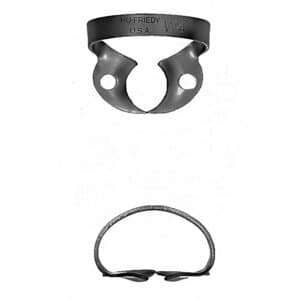 Hu-Friedy Satin Steel Rubber Dam Clamp #4, Winged, Small Upper Molars, 1/Each, RDCM4 thumbnail 7