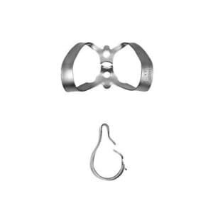 Hu-Friedy Satin Steel Rubber Dam Clamp, #9, Anterior, Winged, 1/Pk, RDCM9 thumbnail 7