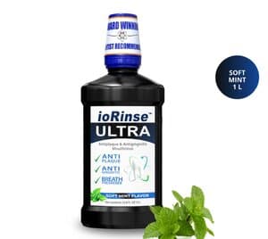 ioRinse Ultra Oral Rinse, Soft Mint, 1 Liter Bottle, Case of 12 thumbnail 2