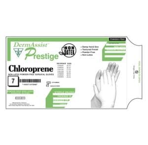 DermAssist Prestige Polychloroprene Sterile Surgical Gloves, Powder-Free, Latex-Free, Textured, Size 7, 25 Pairs/Box, 134700 thumbnail 2