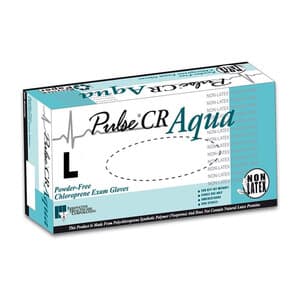 Pulse® CR Chloroprene Exam Gloves, Powder-Free, Non-Sterile, Textured, Aqua, Large, 200/Box, 194302 thumbnail 4