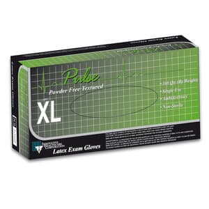 Pulse™ Latex Exam Gloves, Powder Free, Textured, Non-Sterile, Extra Large, White, 100/Box, 151350 thumbnail 4
