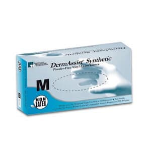 DermAssist™ Synthetic Powder Free Vinyl Exam Gloves, Medium, Clear, 100/Box, #161200 thumbnail 2