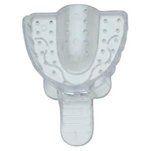 Vista Apex Clear Plastic Impression Tray #1 Large Upper, Perforated, 12/Bag, 310001 thumbnail 4