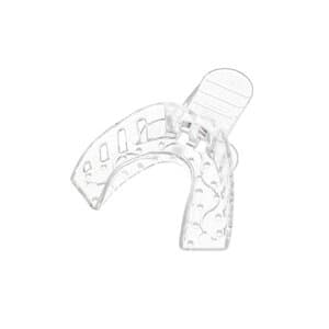 Vista Apex Clear Plastic Impression Tray, #4, Medium Lower, Perforated, 12/Bag, 310004 thumbnail 5