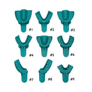 Vista Apex Disposable Plastic Impression Tray, #1 Large Upper, Green, Perforated, 12/Pk, 311001 thumbnail 7