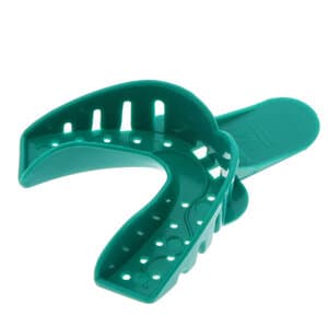 Vista Disposable Plastic Impression Trays, #2, Large, Lower, Green, 12/Pk, 311002 thumbnail 7