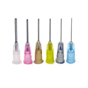 Vista Apex Appli-Vac Needle Tips, 20 Gauge, Yellow, 3/4" Length, Pack of 100 - APPLI-VAC NEEDLE TIPS 20GA YELLOW 3/4 PK 100 - Image 1