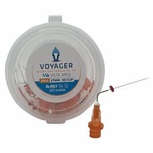 Voyager Irrigation Tips, Orange, Blunt End, 29 Gauge, 27mm, Package of 50 - VOYAGER IRRIGATION TIPS ORANGE BLUNT END 29GA 27MM PKG/50 - Image 1