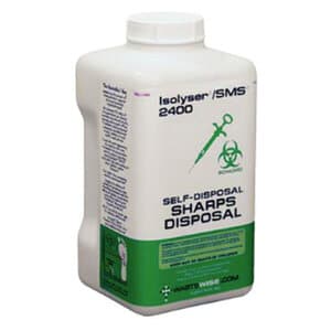 Isolyser SMS 2400 Sharps Self-Disposal System, 3 Liter (0.8 Gallon), White, SMS2400 thumbnail 14