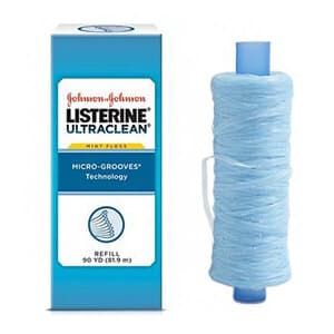 Listerine UltraClean Dental Floss, Mint, 90 yd Spool Refill, 523521700 thumbnail 10