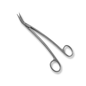 J&J Instruments Dean Surgical Scissors, 7" Angled, Serrated, 1 Serrated Blade, Stainless Steel, 1/Pkg, 12-100 thumbnail 3