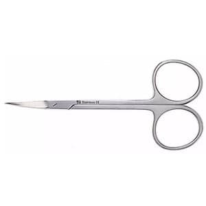 J&J Instruments Iris Scissors, 4.5" Curved, Stainless Steel, 22-1510 thumbnail 5