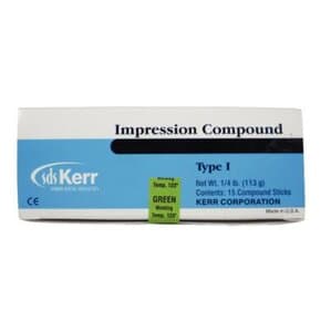 Kerr Impression Compound Sticks, Green, Type 1, 1/4 lb, 15/Pkg, 00444 thumbnail 14