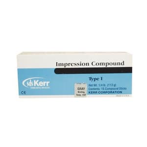 Kerr Impression Compound Sticks, Gray, Type 2 Medium Fusing, 1/4 lb, 15/Pkg, 00455 thumbnail 6