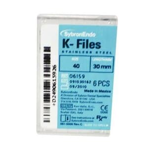 Kerr K-Files, Stainless Steel, 30 mm, #40, Black, 6/Pk, 06159 thumbnail 16