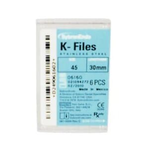 Kerr K-Files, Stainless Steel, 30 mm, #45, White, 6/Pk, 06160 thumbnail 12